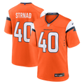 Denver Broncos Justin Strnad Nike Orange Game Jersey
