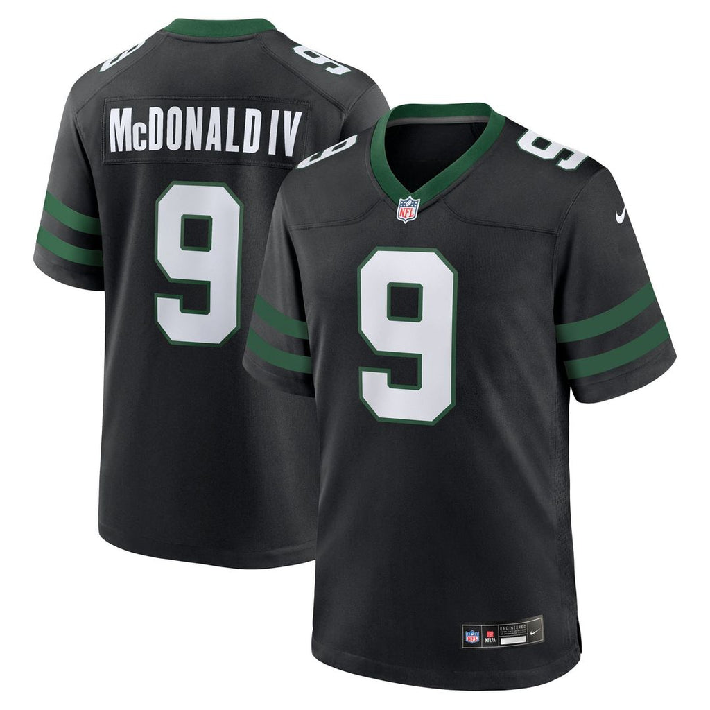 New York Jets Will McDonald IV Nike Legacy Black Alternate Game Jersey