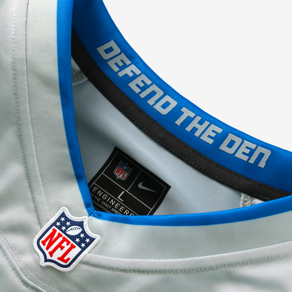 Detroit Lions Jack Campbell Nike Silver 2026 Rivalries Collection Game Jersey