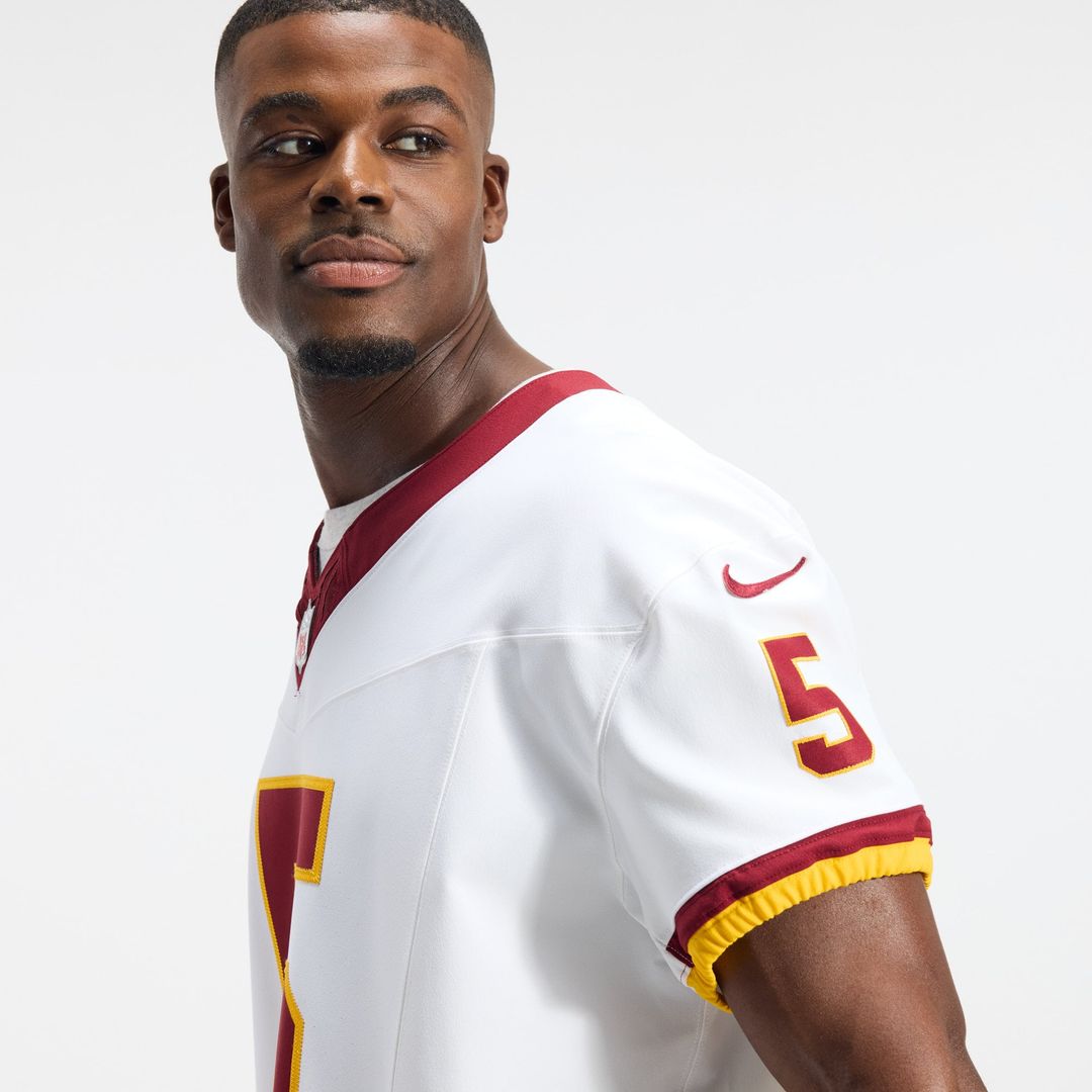 Washington Commanders Jayden Daniels Nike White Alternate 2 Super Bowl Era Vapor FUSE Elite Jersey