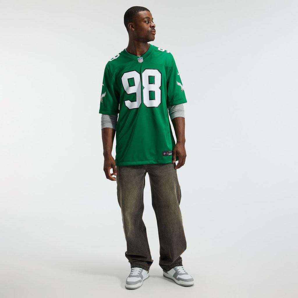 Philadelphia Eagles Jalen Carter Nike Midnight Green Game Jersey