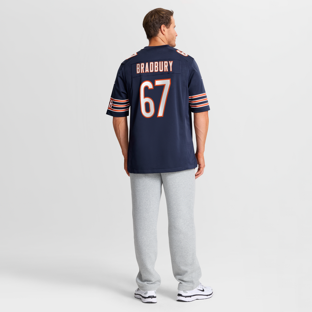 Chicago Bears Garrett Bradbury Nike Navy Game Jersey