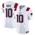 New England Patriots Drake Maye Nike White Vapor FUSE Stitched Limited Jersey