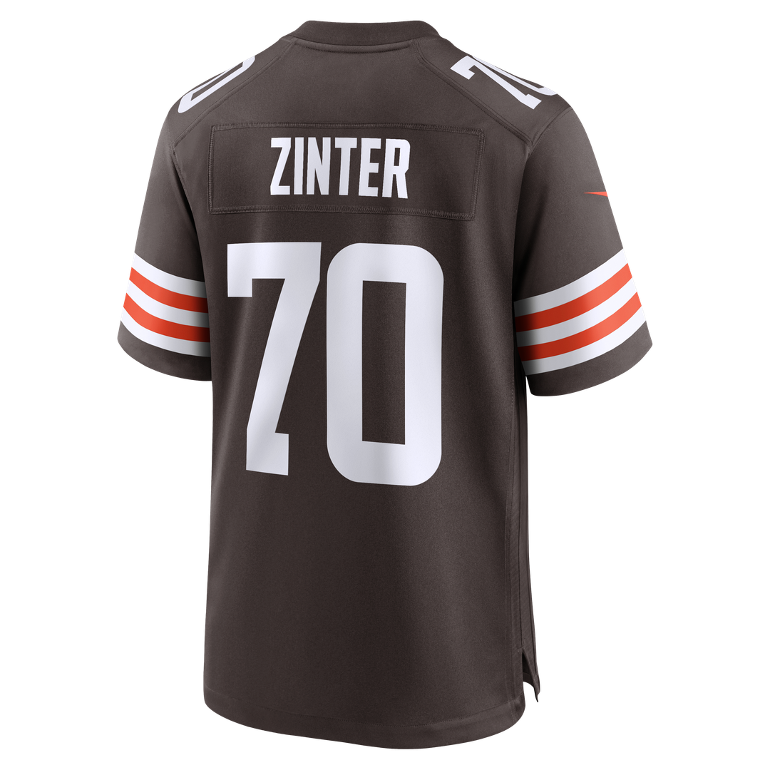 Cleveland Browns Zak Zinter Nike Brown Game Jersey