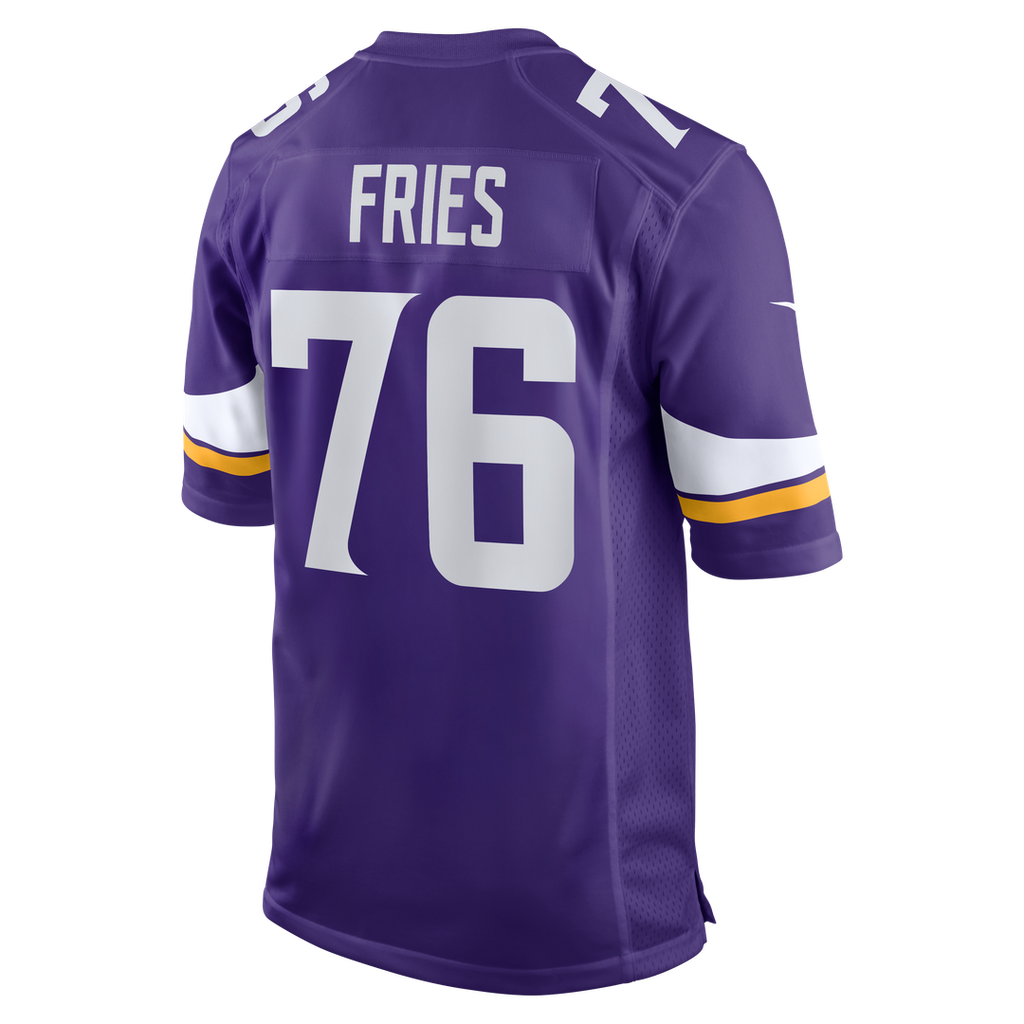 Minnesota Vikings Will Fries Nike Purple Game Jersey