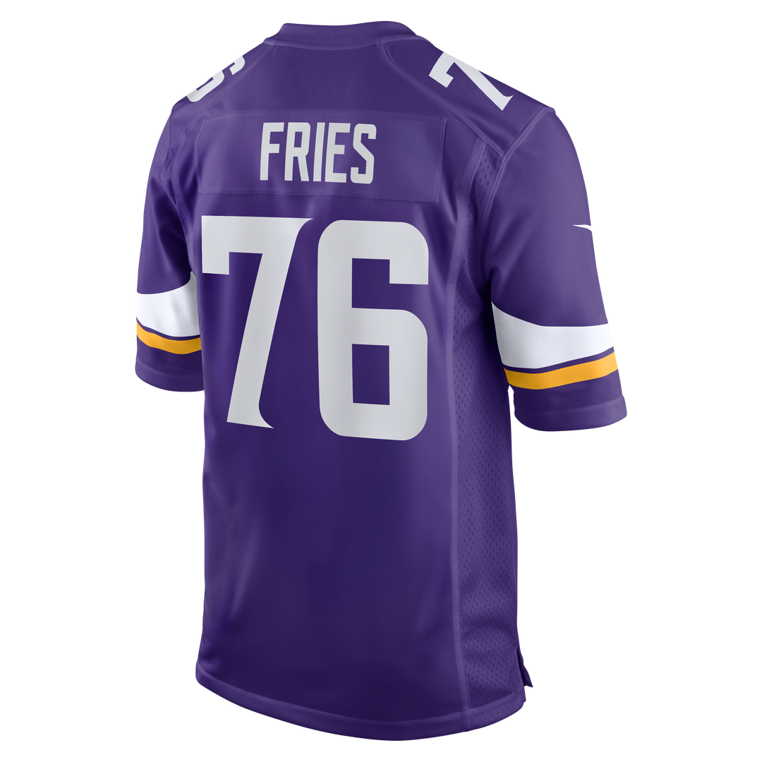 Minnesota Vikings Will Fries Nike Purple Game Jersey