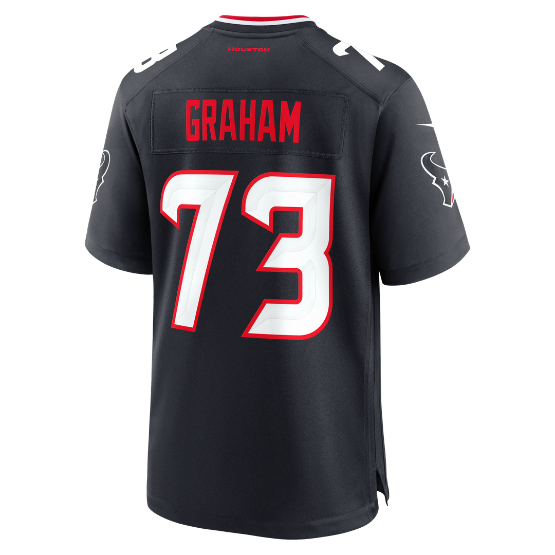 Houston Texans Derrick Graham Nike Navy Game Jersey