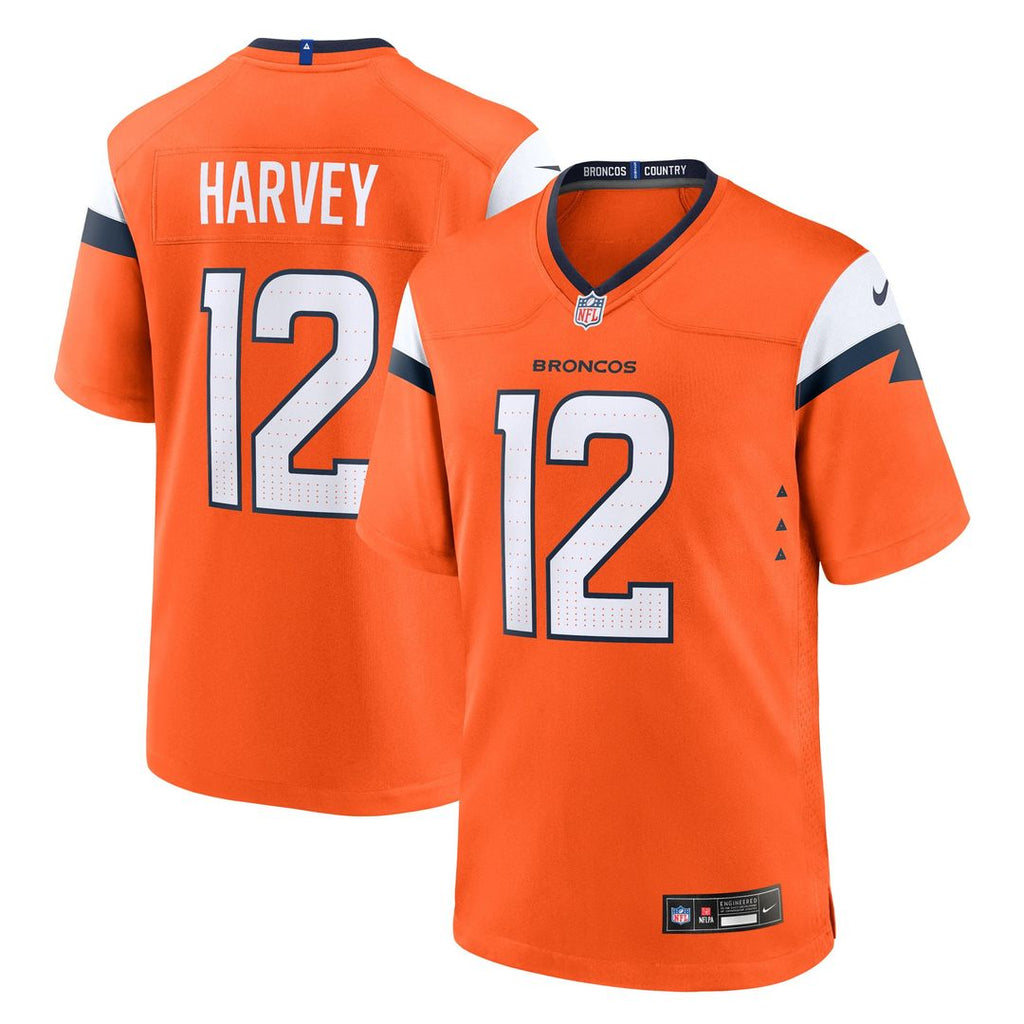 Denver Broncos RJ Harvey Nike Orange Game Jersey