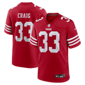 San Francisco 49ers Roger Craig Nike Scarlet Team Retired Game Jersey