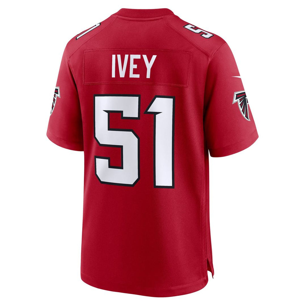 Atlanta Falcons Jared Ivey Nike Red Game Jersey