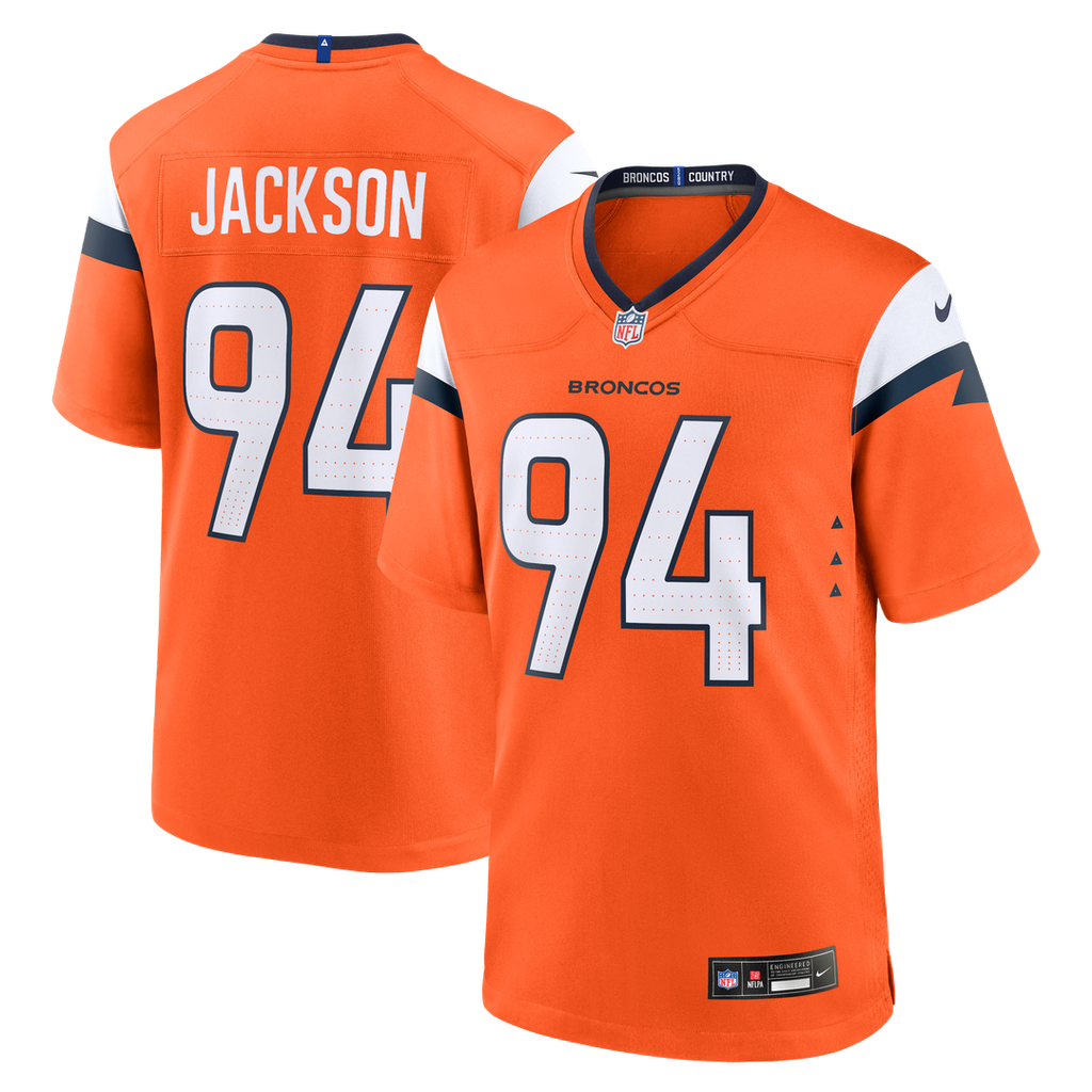 Denver Broncos Jordan Jackson Nike Orange Game Jersey