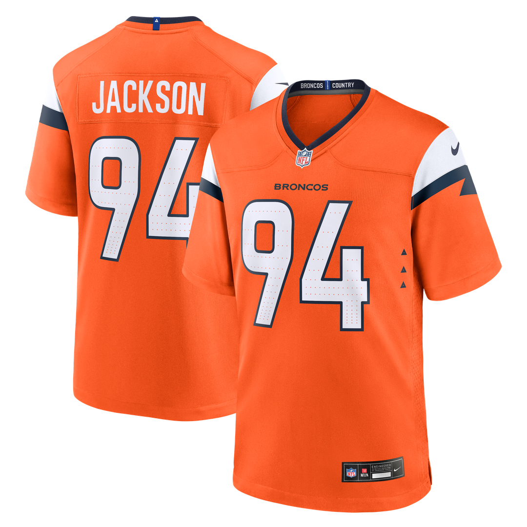 Denver Broncos Jordan Jackson Nike Orange Game Jersey