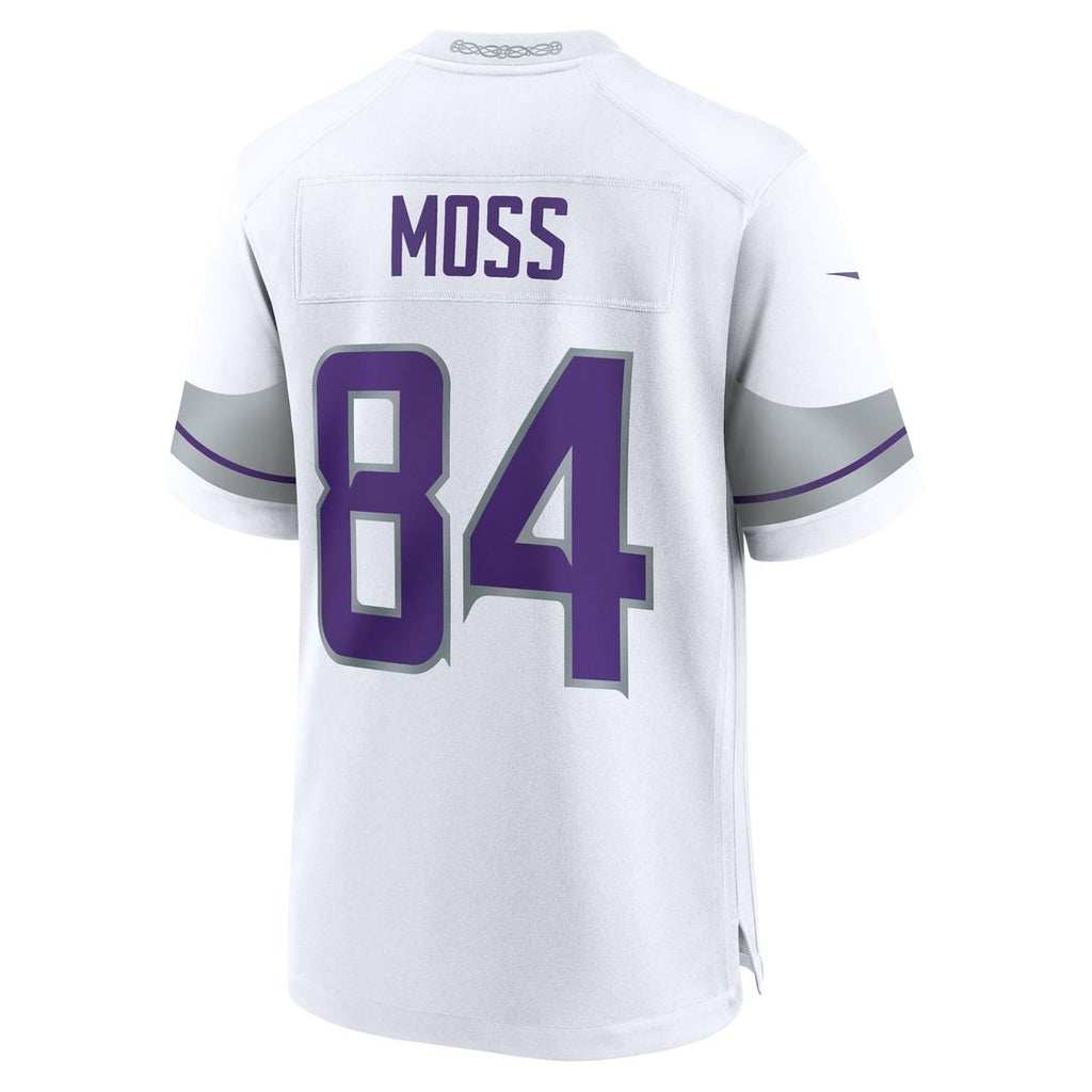 Minnesota Vikings Randy Moss Nike White Alternate Retired Game Jersey