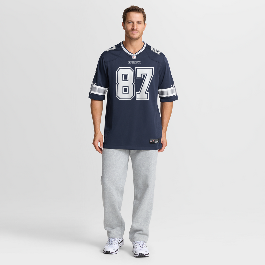 Dallas Cowboys Jake Ferguson Nike Navy Game Jersey