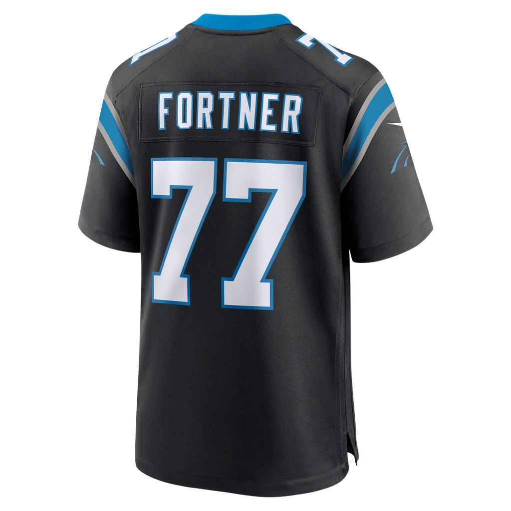 Carolina Panthers Luke Fortner Nike Black Game Jersey