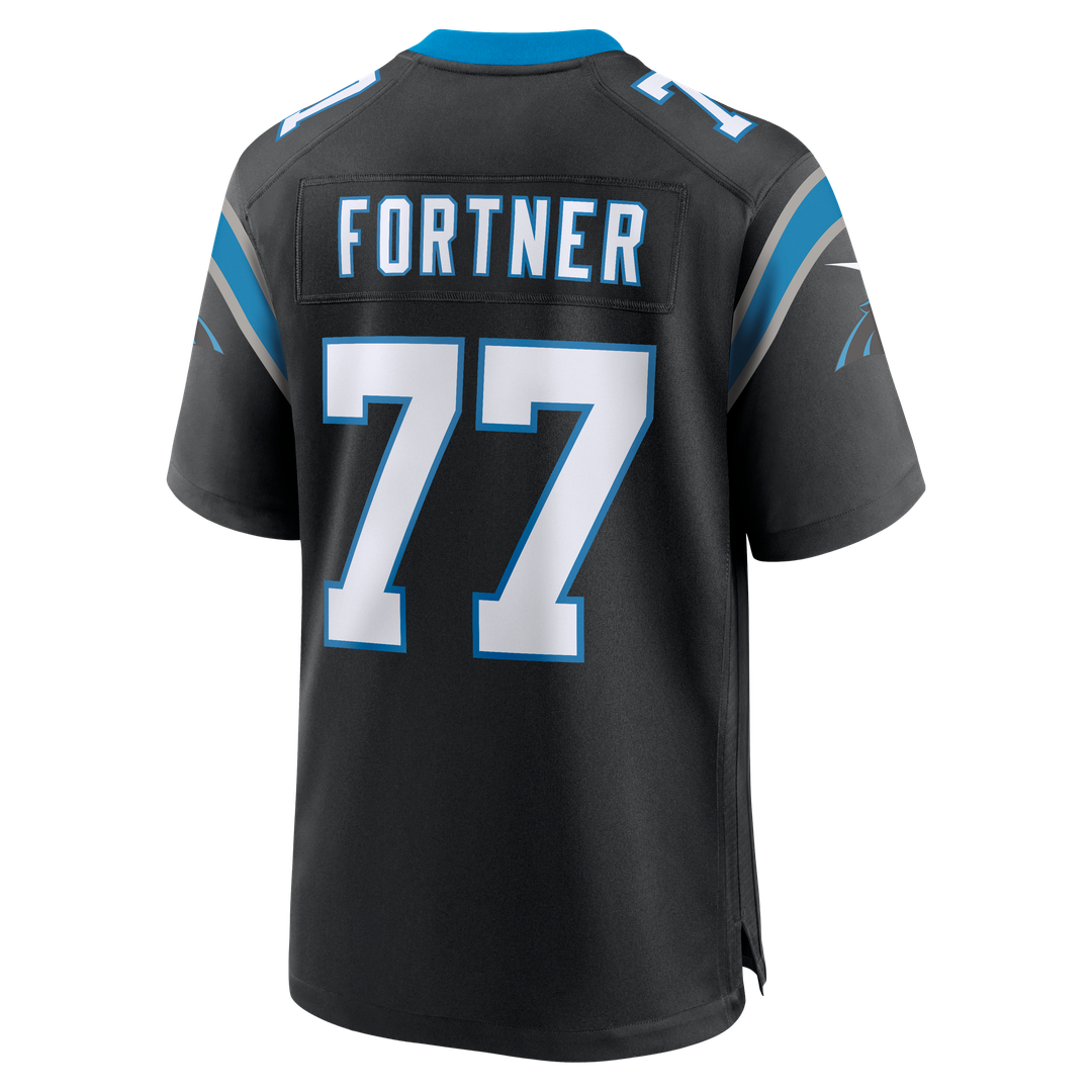 Carolina Panthers Luke Fortner Nike Black Game Jersey