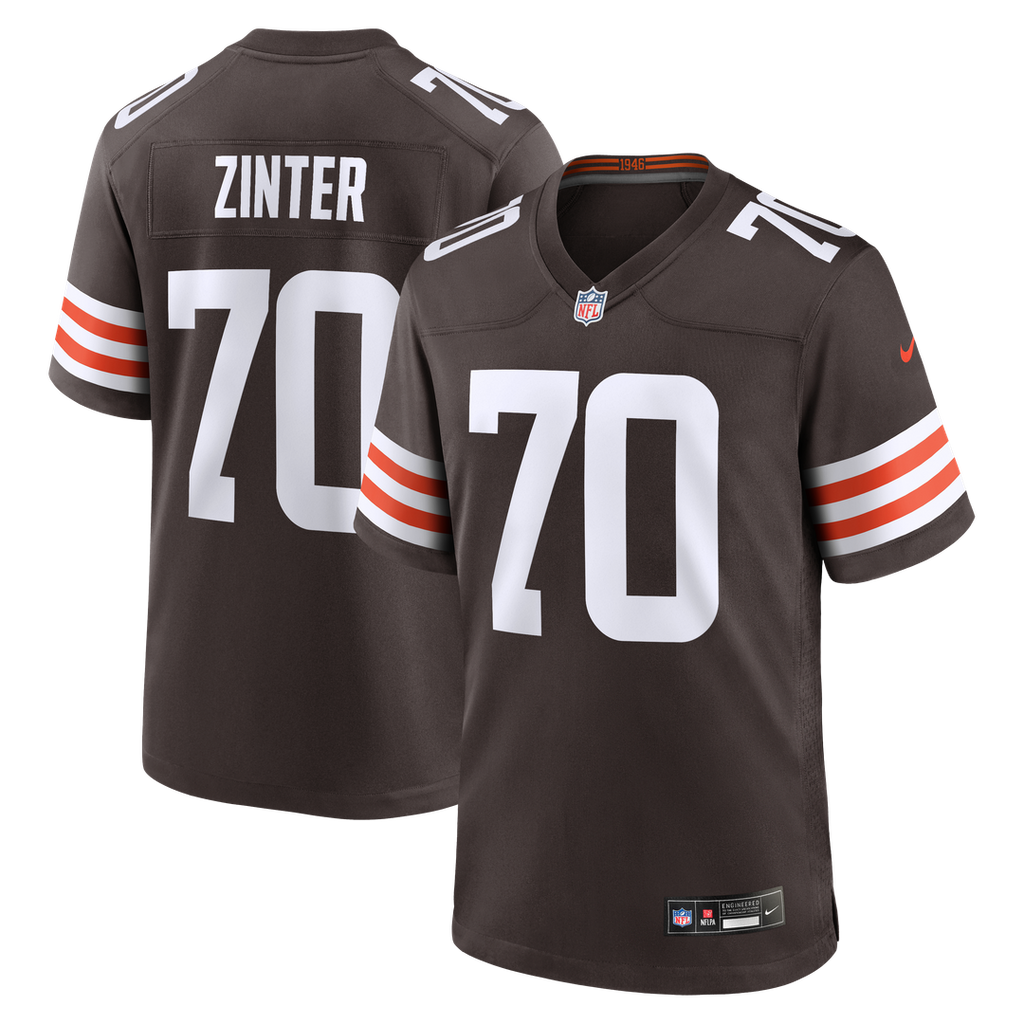 Cleveland Browns Zak Zinter Nike Brown Game Jersey