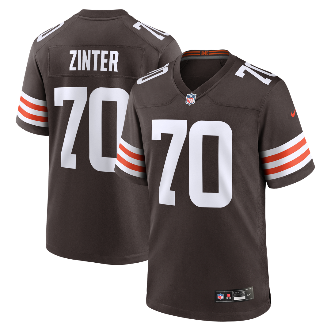 Cleveland Browns Zak Zinter Nike Brown Game Jersey