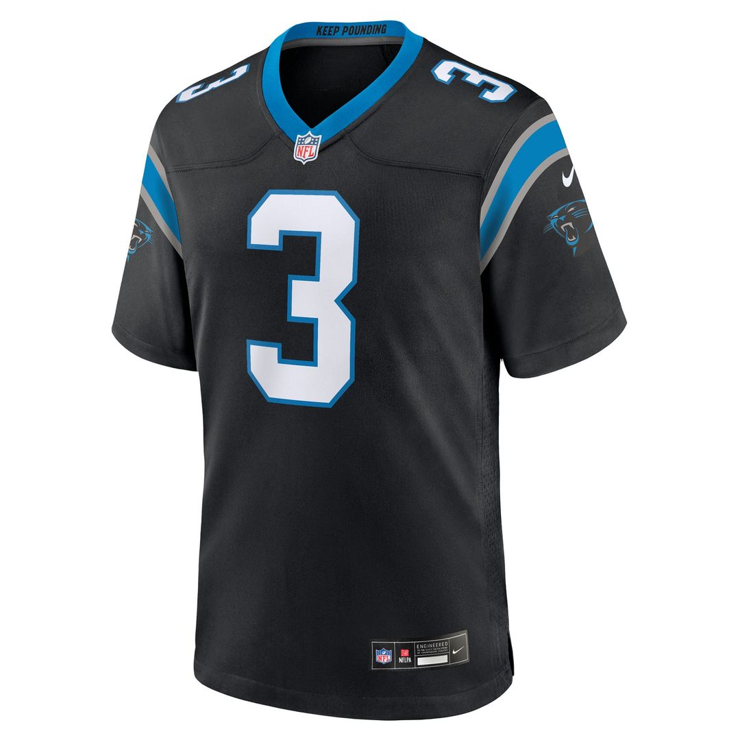 Carolina Panthers Princely Umanmielen Nike Black Game Jersey