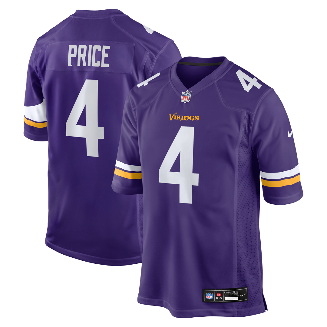 Minnesota Vikings Myles Price Nike Purple Game Jersey