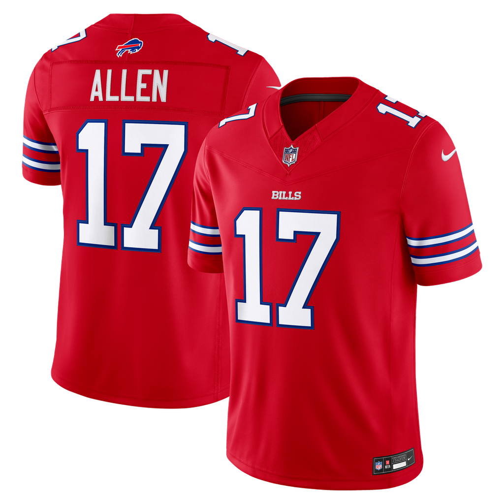 Buffalo Bills Josh Allen Nike Red Alternate Vapor FUSE Stitched Limited Jersey