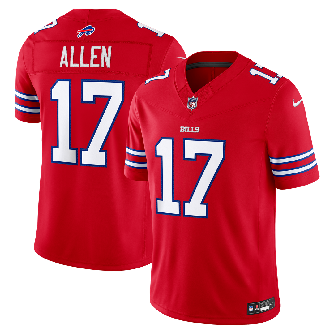Buffalo Bills Josh Allen Nike Red Alternate Vapor FUSE Stitched Limited Jersey