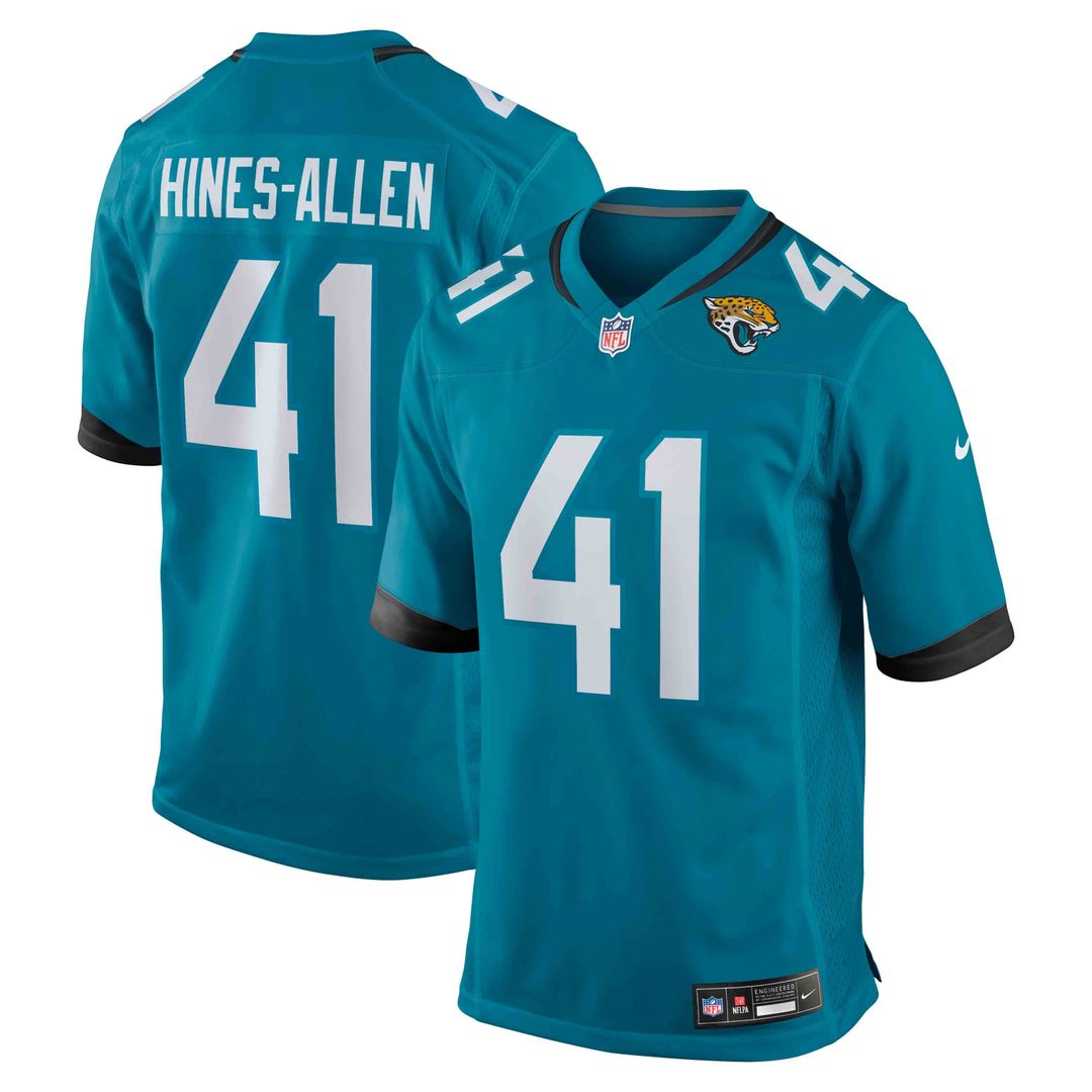 Jacksonville Jaguars Josh Hines - Allen Nike Teal Game Jersey