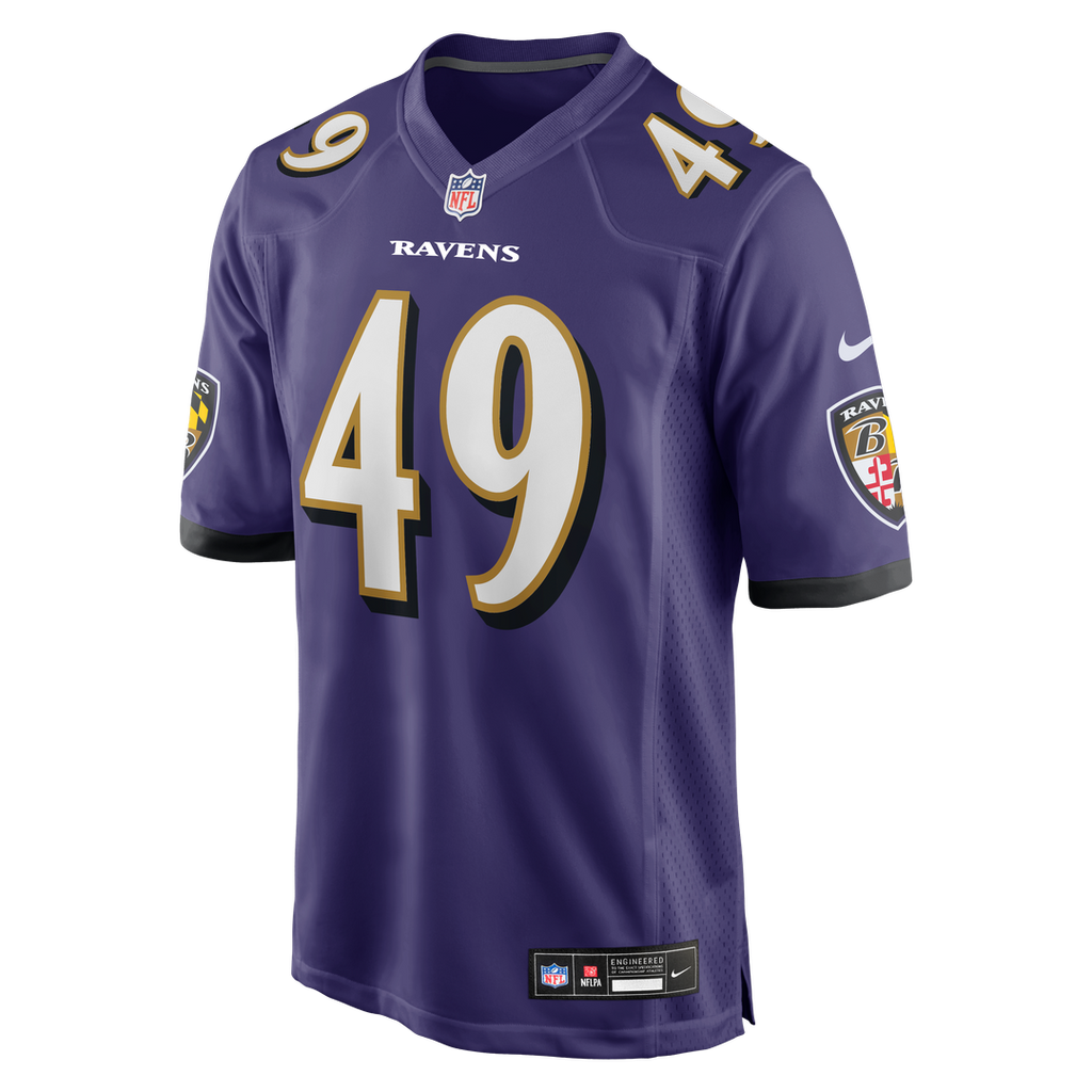 Baltimore Ravens Jay Higgins IV Nike Purple Game Jersey