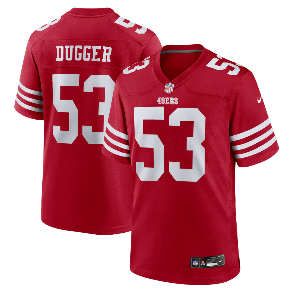 San Francisco 49ers Jaden Dugger III Nike Scarlet Game Jersey