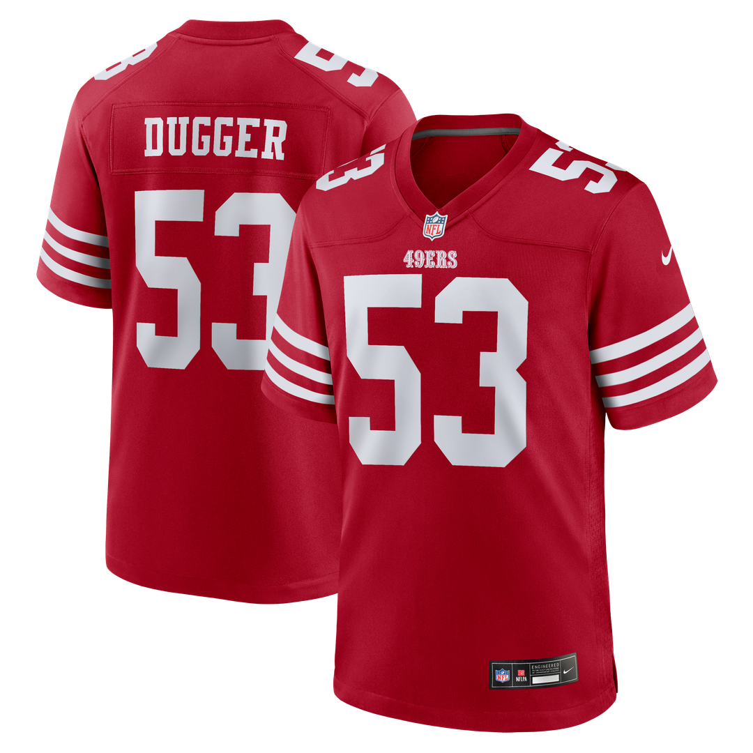 San Francisco 49ers Jaden Dugger III Nike Scarlet Game Jersey