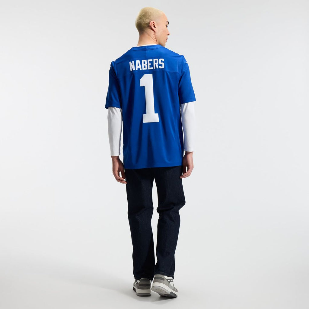 New York Giants Malik Nabers Nike Royal Team Vapor FUSE Stitched Limited Jersey