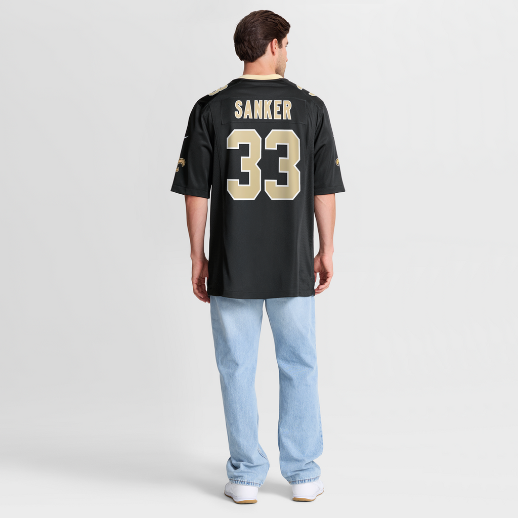 New Orleans Saints Jonas Sanker Nike Black Game Jersey