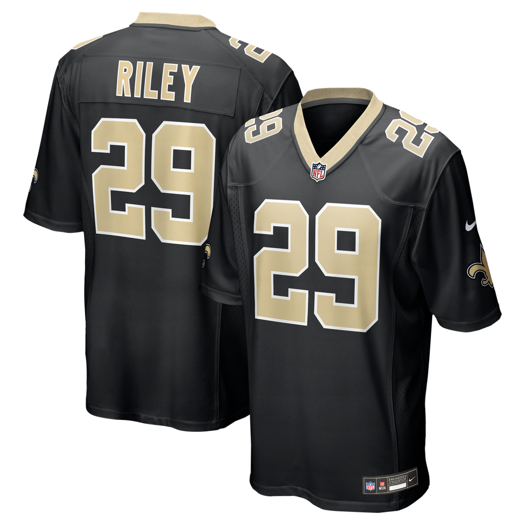 New Orleans Saints Quincy Riley Nike Black Game Jersey