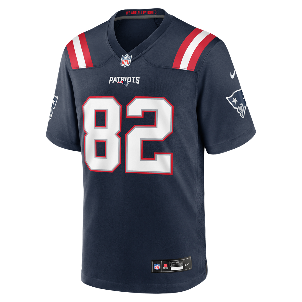 New England Patriots Eli Raridon Nike Navy Game Jersey