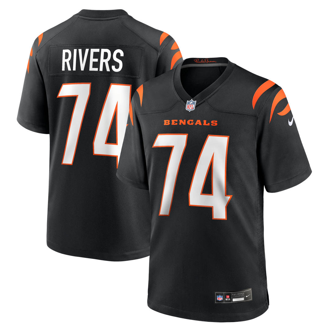 Cincinnati Bengals Jalen Rivers Nike Black Game Jersey