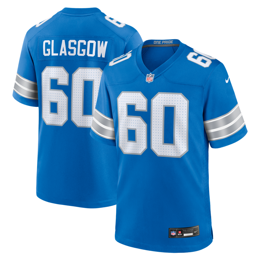 Detroit Lions Graham Glasgow Nike Blue Game Jersey