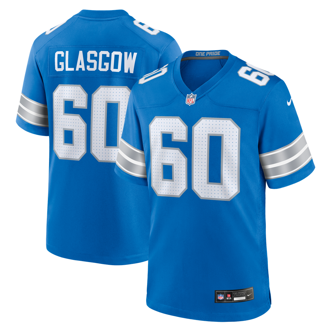 Detroit Lions Graham Glasgow Nike Blue Game Jersey