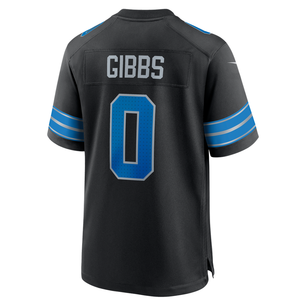Detroit Lions Jahmyr Gibbs Nike Black 2nd Alternate Game Jersey