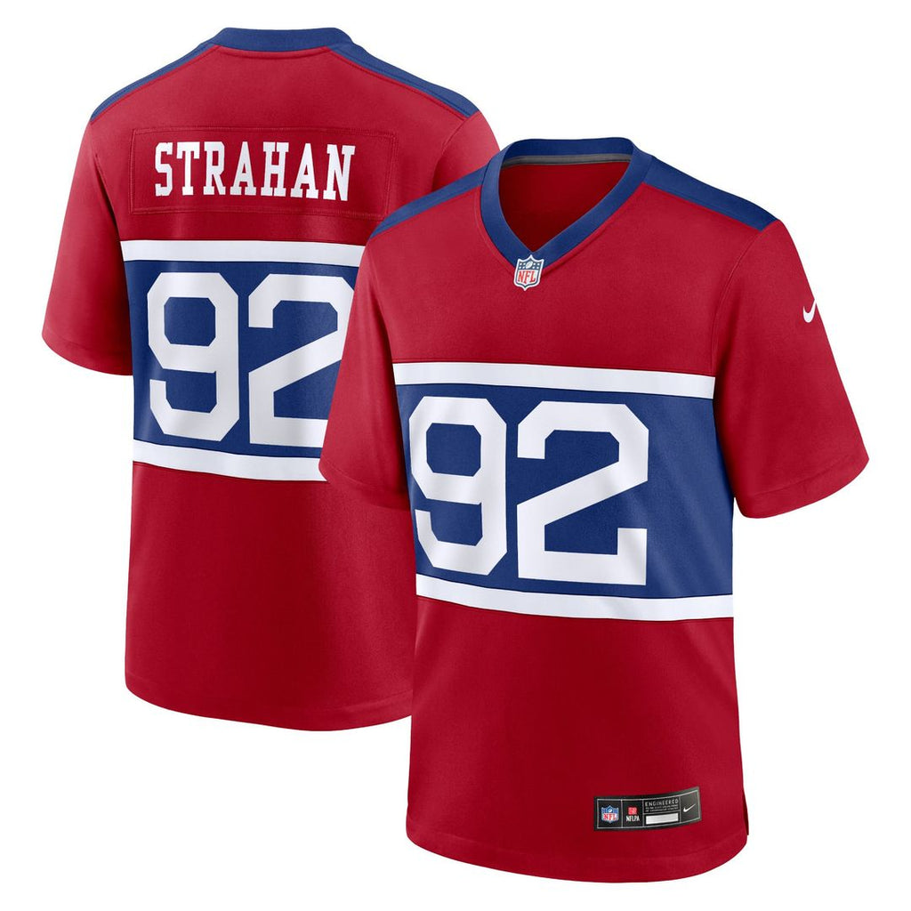 New York Giants Michael Strahan Nike Century Red Alternate Retired Game Jersey