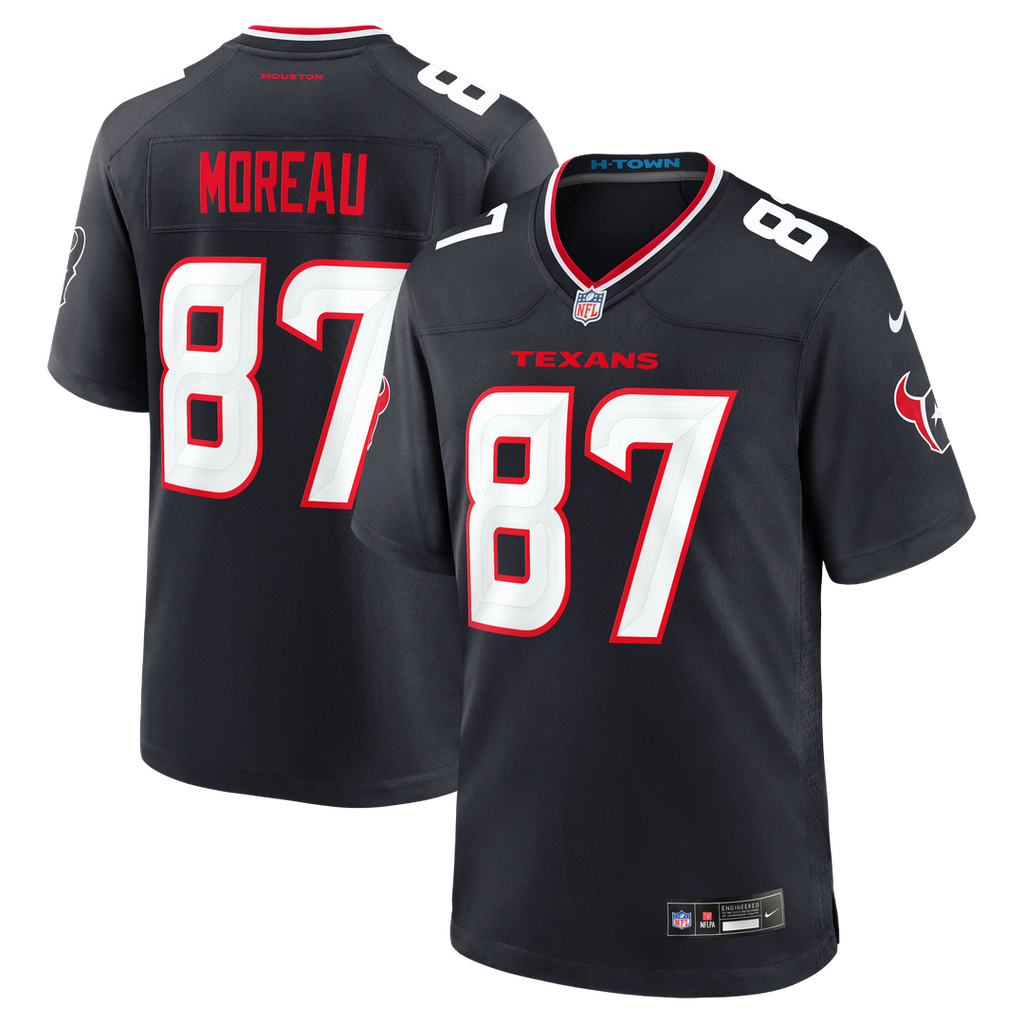 Houston Texans Foster Moreau Nike Navy Game Jersey