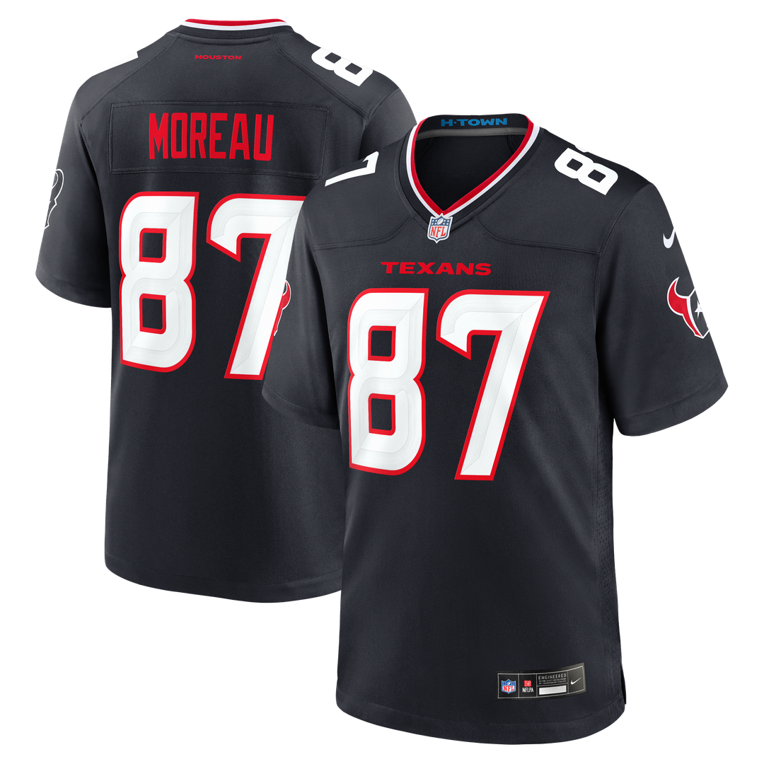 Houston Texans Foster Moreau Nike Navy Game Jersey