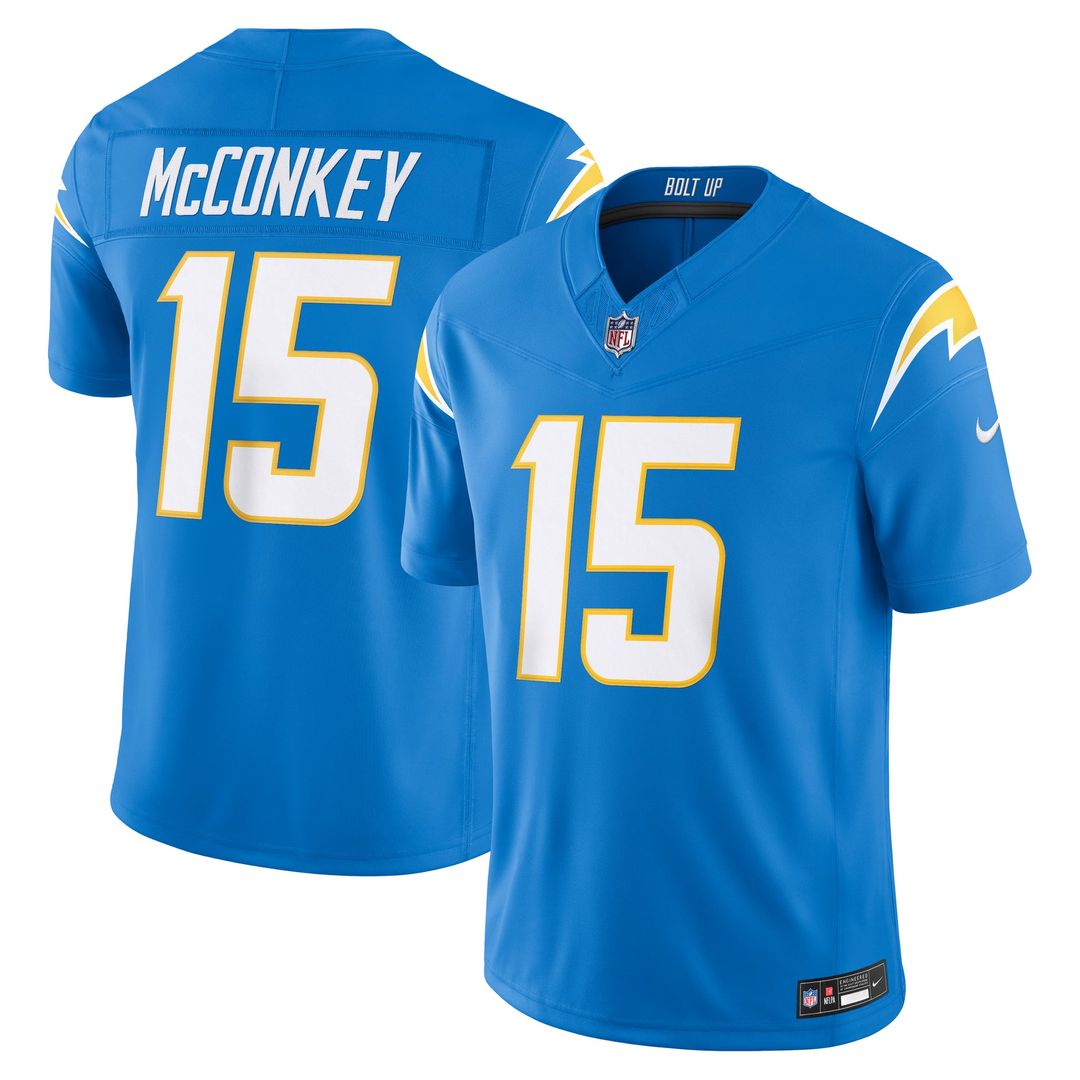 Los Angeles Chargers Ladd McConkey Nike Powder Blue Team Vapor FUSE Stitched Limited Jersey