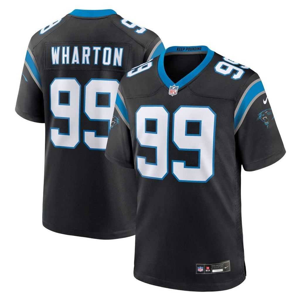 Carolina Panthers Tershawn Wharton Nike Black Game Jersey