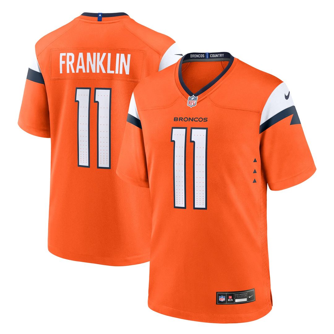 Denver Broncos Troy Franklin Nike Orange Game Jersey