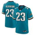 Jacksonville Jaguars Foye Oluokun Nike Teal Prowler Throwback Game Jersey
