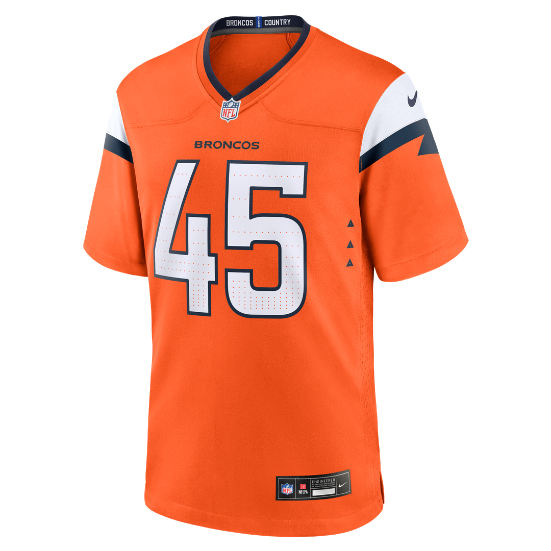 Denver Broncos Nate Adkins Nike Orange Game Jersey