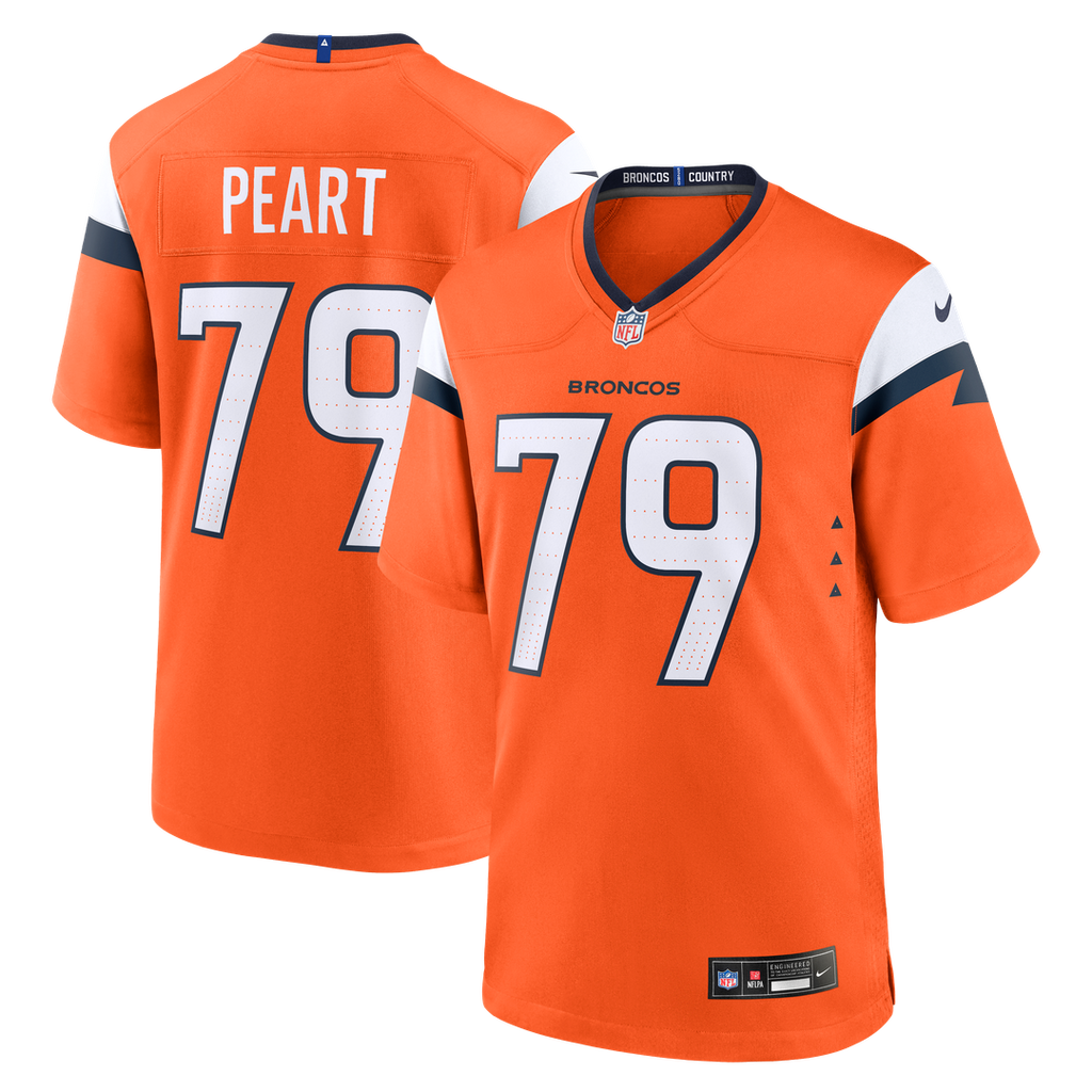 Denver Broncos Matt Peart Nike Orange Game Jersey