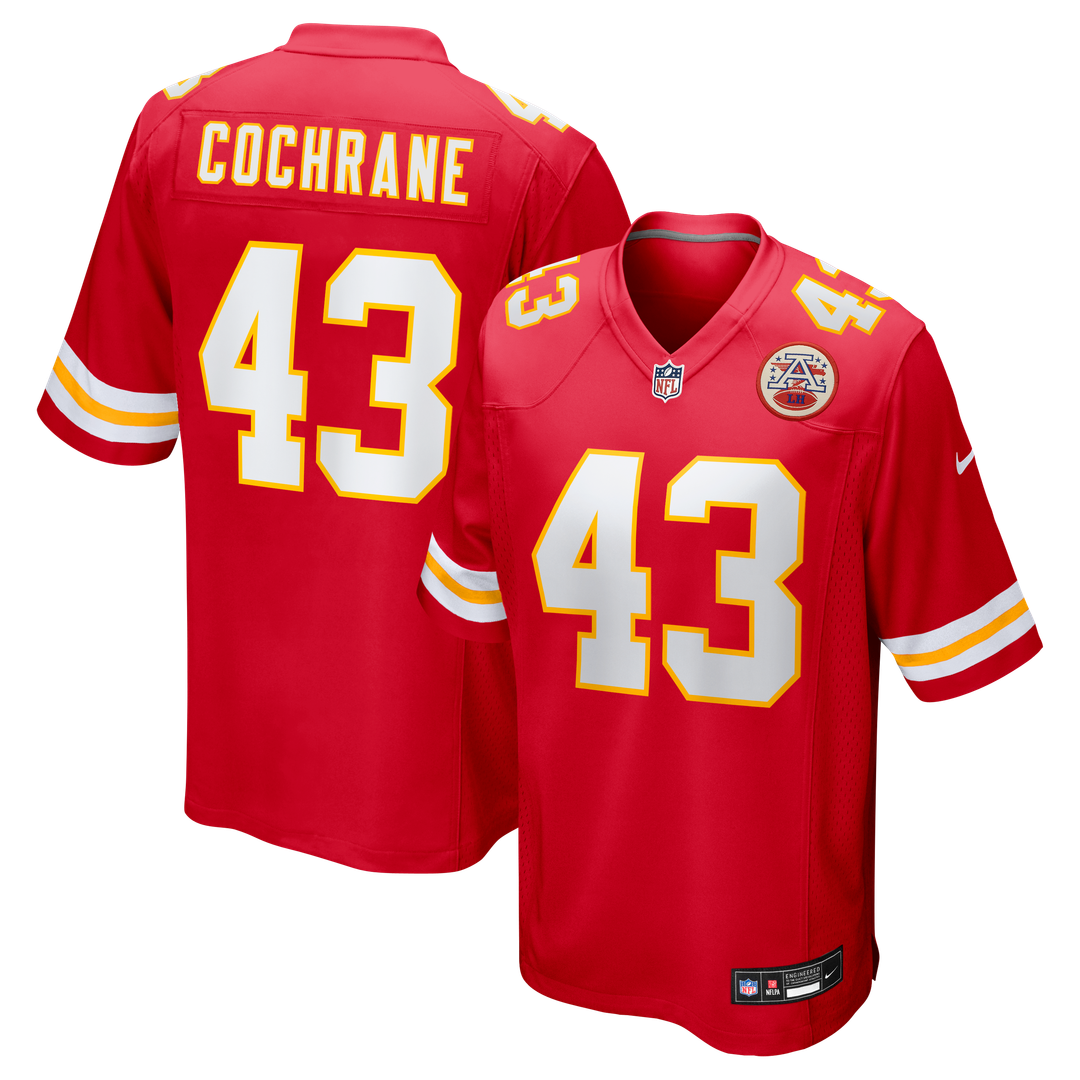 Kansas City Chiefs Jack Cochrane Nike Red Game Jersey