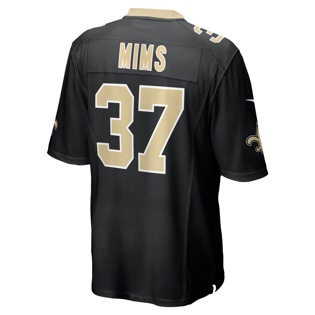 New Orleans Saints Jordan Mims Nike Black Game Jersey