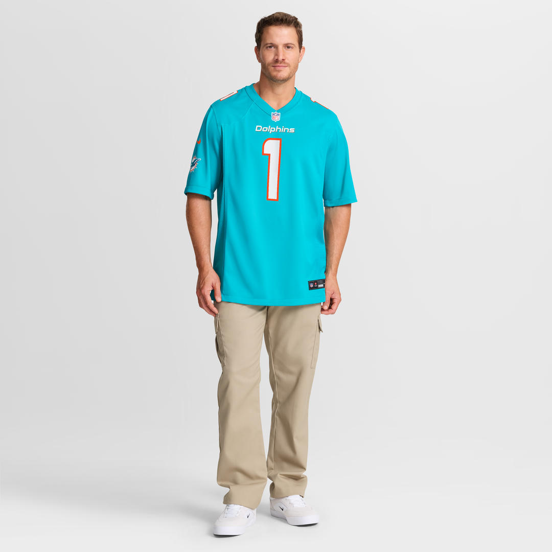 Miami Dolphins Chris Johnson Nike Aqua Game Jersey